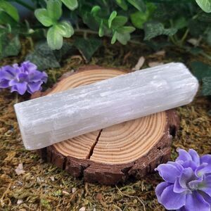 Small Raw Selenite Stick, Wand #11